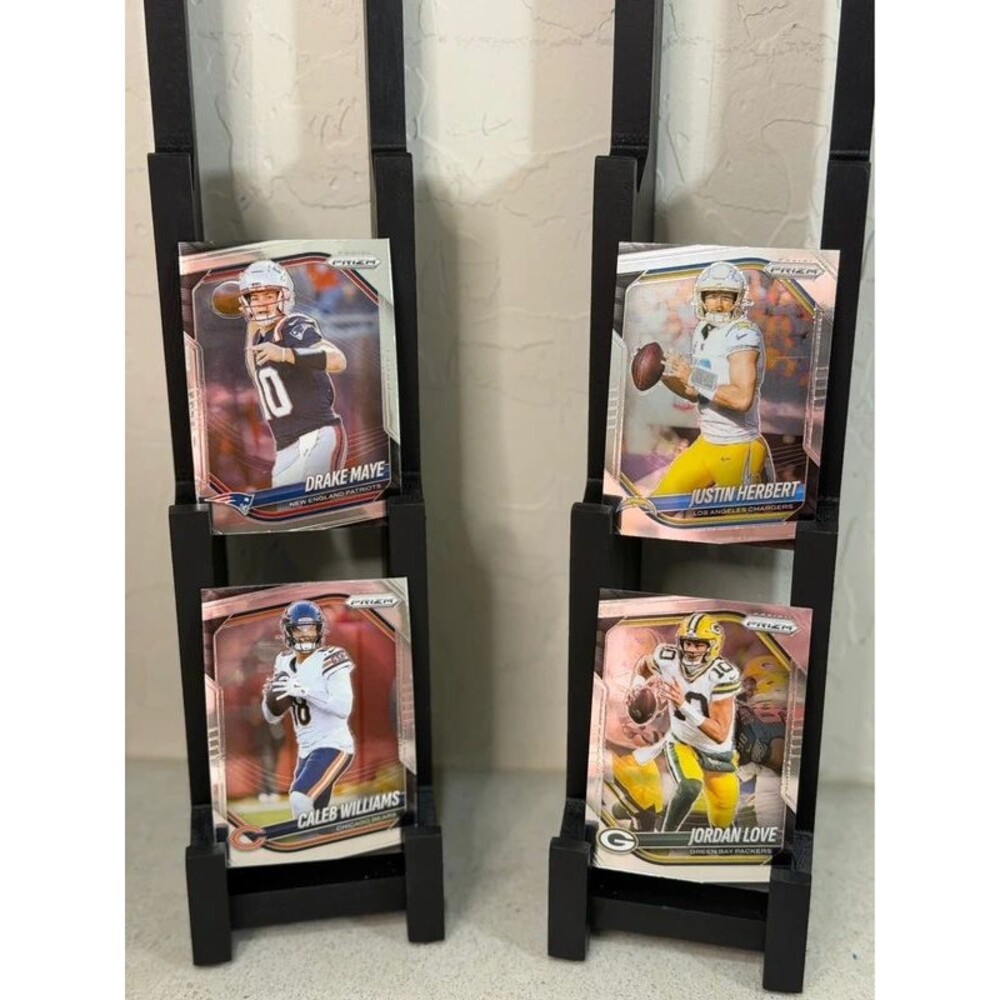 2024 Panini Prizm Football QB Base Card Lot (4 Cards) - Caleb Williams & Drake M
